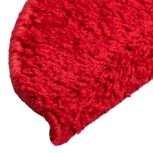 Изтривалки за стълби, 10 бр., 56x17x3 см, червени, полукръгли