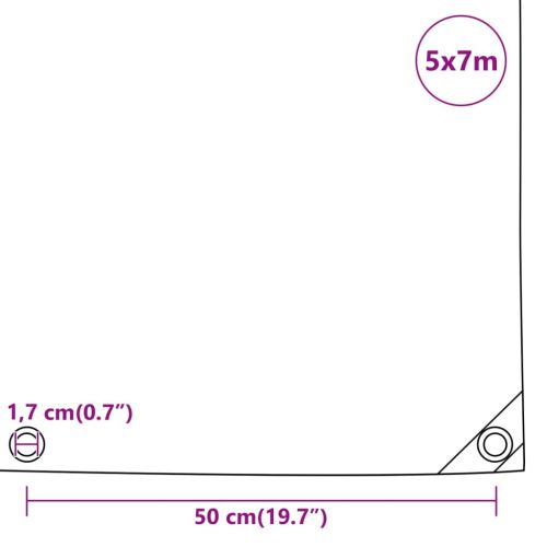 Брезент бял 5x7 м 650 г/м²