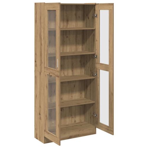 Библиотека, дъб артизан, 82,5x30,5x185 см, инженерно дърво