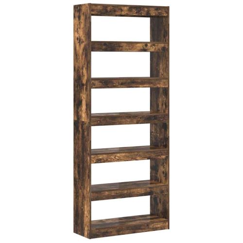 Шкаф за книги с рафт Димян дъб 80 x 30 x 198 см Инженерно дърво
