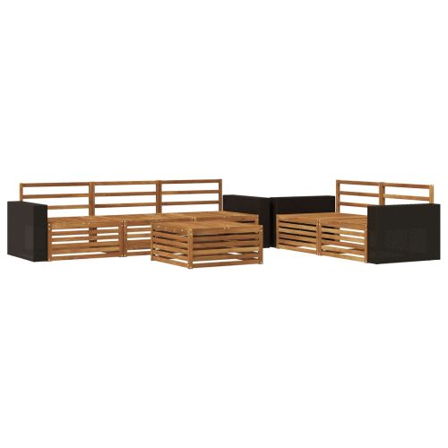 Комплект дивани за открито 6 pcs Натурално