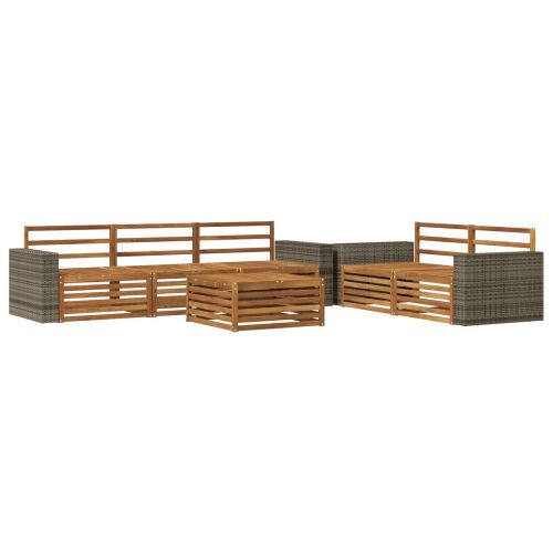 Комплект дивани за открито 6 pcs Натурално
