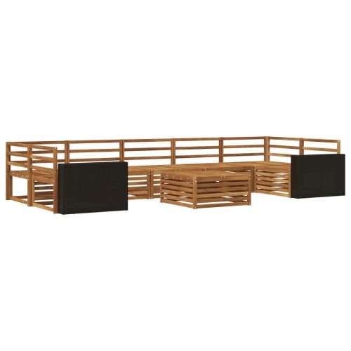 Комплект дивани за открито 8 pcs Натурално