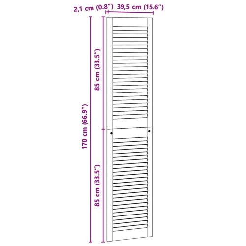 Врата за шкаф с врата 4 pcs Естествен 170 x 2,1 x 39,5 см