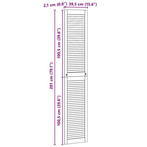 Врата за шкаф с врата 4 pcs Естествен 201 x 2,1 x 39,5 см