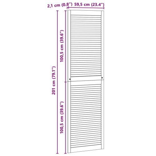 Врата за шкаф с врата 4 pcs Естествен 201 x 2,1 x 59,5 см