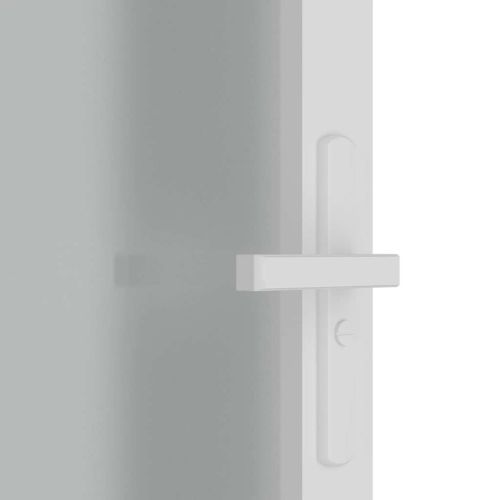 Интериорна врата 93x201,5 см бял мат стъкло и алуминий