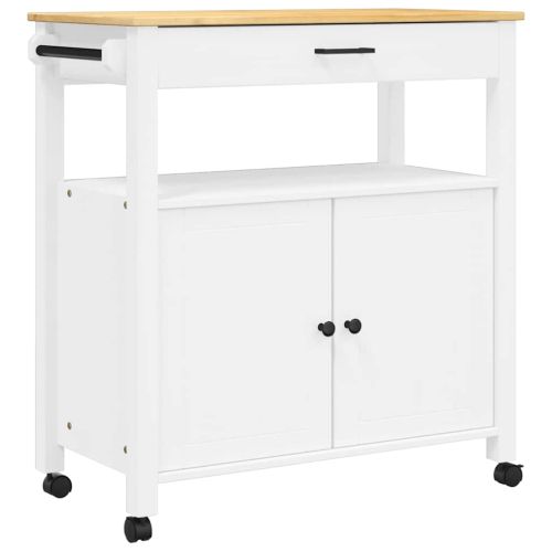 Кухненска количка "MONZA" 84x40x88,5 см борово дърво масив