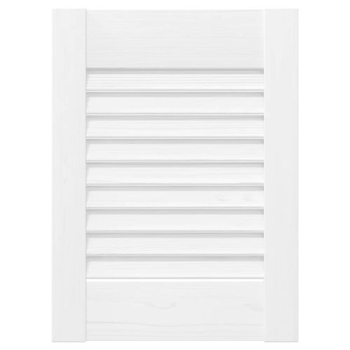 Врати за шкафове Louvred Design 2 бр., бели 39,5x29,5 см