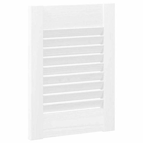 Врати за шкафове Louvred Design 2 бр., бели 39,5x29,5 см