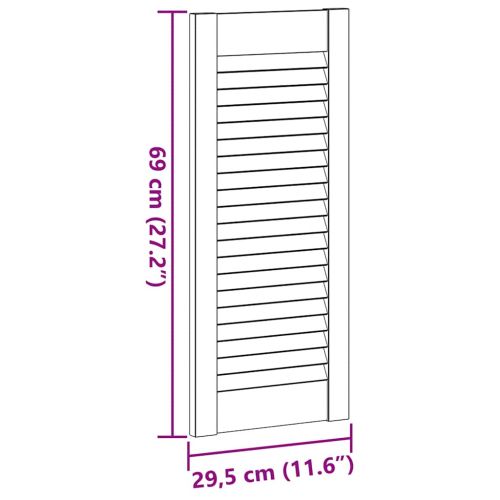 Врати за шкафове Louvred Design 4 бр. бели 69x29,5 см