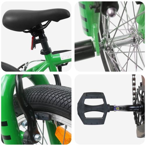 BMX Велосипед 16 инча за 5-8 години Зелено
