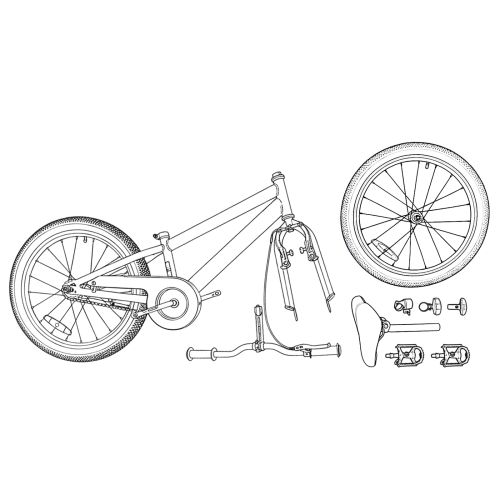 BMX Велосипед 16 инча за 5-8 години Зелено