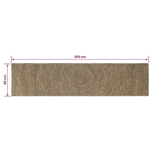 Килими за помещение Естествено и черно 60 x 300 cm юта