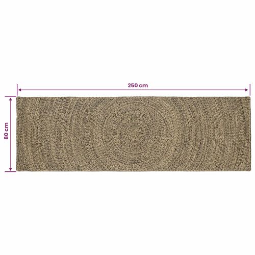 Килими за помещение Естествено и черно 80 x 250 cm юта