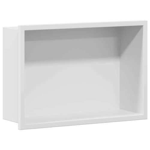 Нишата за душ Бяло 30 x 20 x 9,5 см Неръждаема стомана
