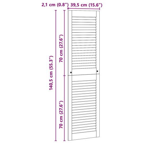 Врата за шкаф с врата 2 pcs Естествен 140,5 x 2,1 x 39,5 см