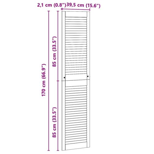 Врата за шкаф с врата Естествен 170 x 2,1 x 39,5 см