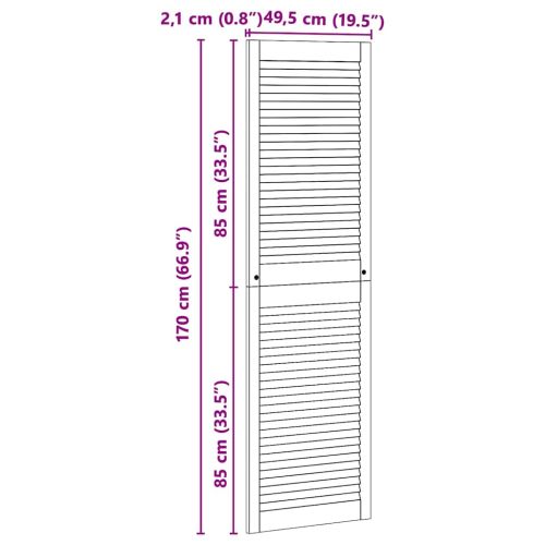Врата за шкаф с врата Естествен 170 x 2,1 x 49,5 см