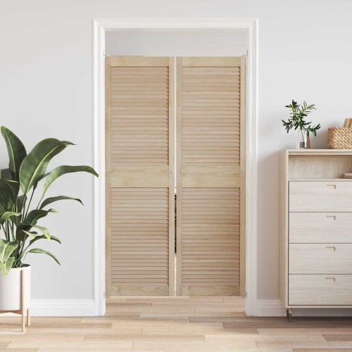 Врата за шкаф с врата 2 pcs Естествен 170 x 2,1 x 49,5 см
