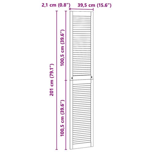 Врата за шкаф с врата Естествен 201 x 2,1 x 39,5 см