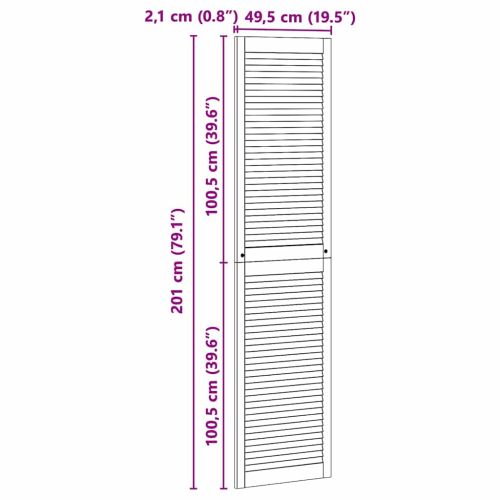 Врата за шкаф с врата Естествен 201 x 2,1 x 49,5 см