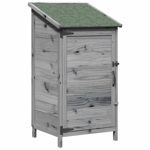 Градина постройка Сиво 59 x 56 x 113,5 см Инженерна дървесина