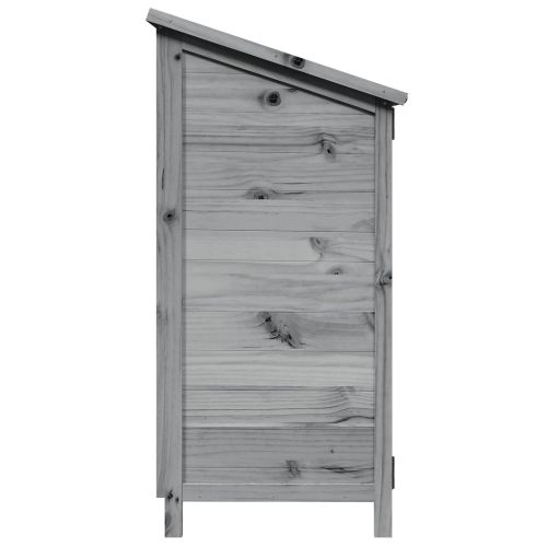 Градина постройка Сиво 59 x 56 x 113,5 см Инженерна дървесина