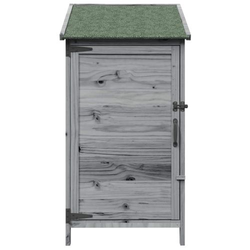 Градина постройка Сиво 59 x 56 x 113,5 см Инженерна дървесина