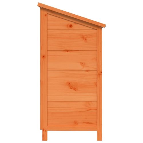 Градина постройка Кафяво 59 x 56 x 113,5 см Солидно ела дърво