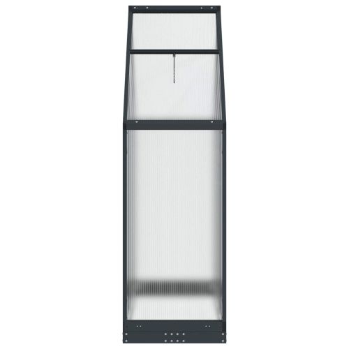 Оранжерия за градина с врата Антрацит 183,5 x 63,5 x 207 см