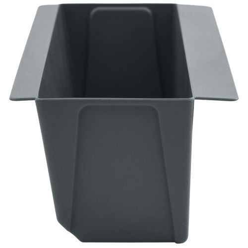 Кутиите за цветя за евро палети 24 pcs Сиво 36 x 13,5 x 9,5 см
