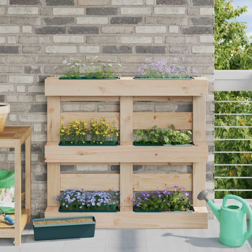 Кутиите за цветя за евро палети 24 pcs Зелено