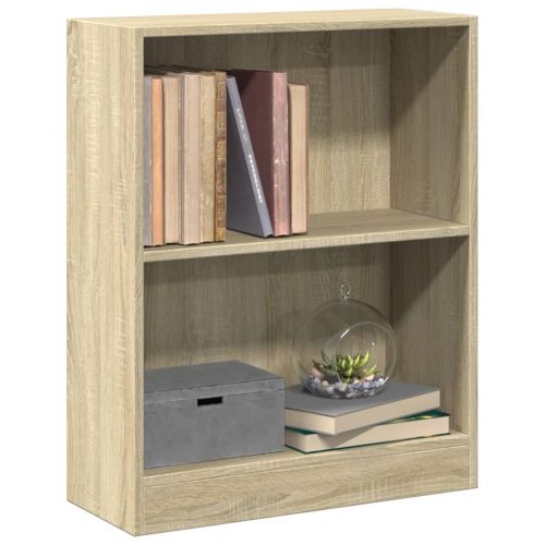 Етажерка за книги, сонома дъб, 60x24x76 см, инженерно дърво