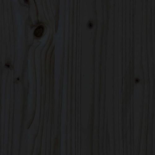 Рамка за легло черна масивно дърво 75x190 см Small Single