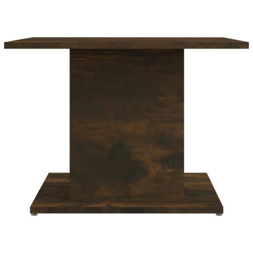 Кафе маса, опушен дъб, 55,5x55,5x40 см, инженерно дърво