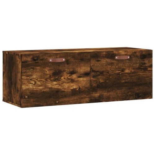 Стенен шкаф, опушен дъб, 100x36,5x35 см, инженерно дърво