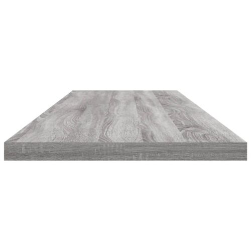 Стенни рафтове 4 бр сив сонома 100x20x1,5 см инженерно дърво