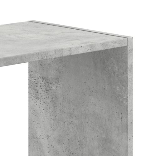 Библиотека, бетонно сива, 102x32x102 см, инженерно дърво