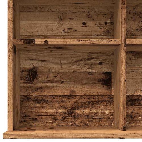 ТВ шкаф с колелца старо дърво 100x23x89,5 см инженерно дърво