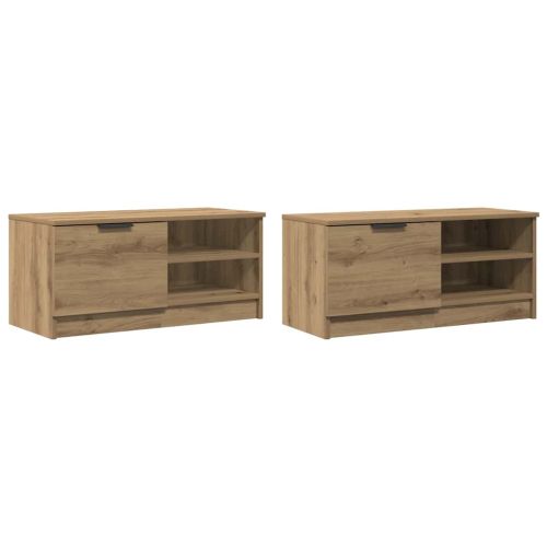 Комплект шкаф за телевизор от 2 части Дъб Artisan 80x35x36,5 cm