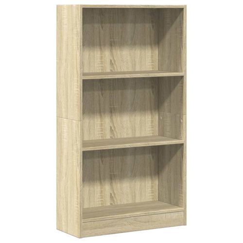 Библиотека, сонома дъб, 60x24x109 см, инженерно дърво