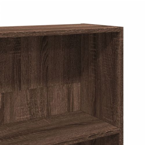 Библиотека, кафяв дъб, 80x24x143 см, инженерно дърво
