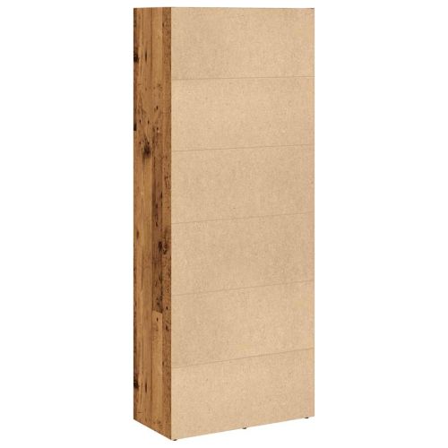 Библиотека, старо дърво, 60x30x152 см, инженерно дърво