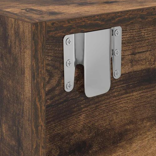 ТВ шкафове 2 бр Опушен дъб 60x31x25,5 см инженерно дърво