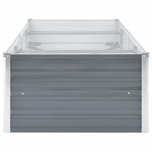 Градинска висока леха поцинкована стомана 240x80x45 см сива