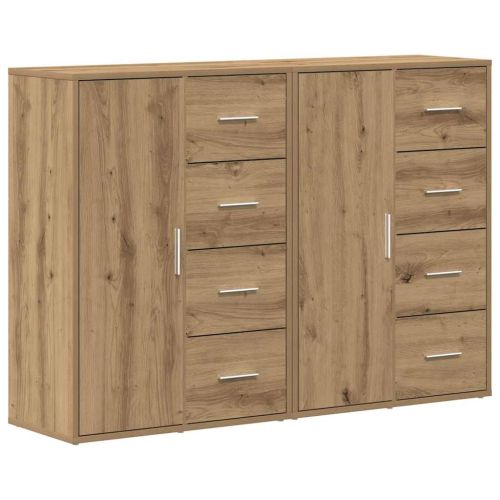 Служебен шкаф 2 pcs Дъб 60 x 31 x 84 см Инженерно дърво