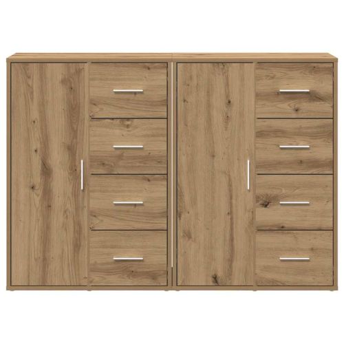 Служебен шкаф 2 pcs Дъб 60 x 31 x 84 см Инженерно дърво