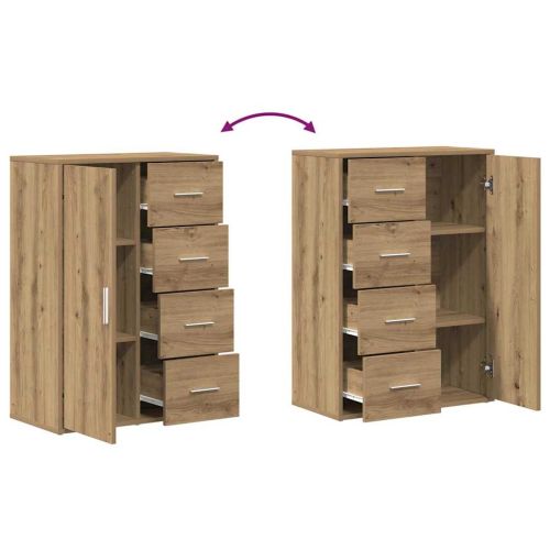 Служебен шкаф 2 pcs Дъб 60 x 31 x 84 см Инженерно дърво