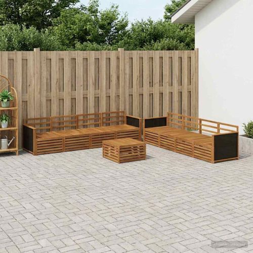 Комплект дивани за открито 9 pcs Натурално